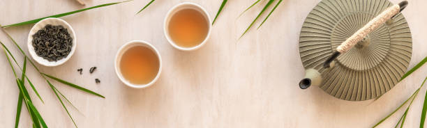 녹차 - chinese tea 뉴스 사진 이미지