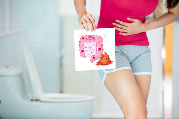 istock woman billboard about intestine 1164500297