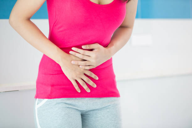 istock woman feel pain with constipation 1164500326