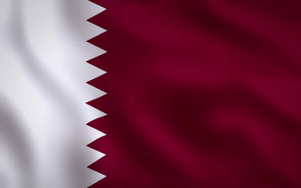 Qatari Flag Image Qatar Flag Waving Background Texture qatar flag stock pictures, royalty-free photos & images