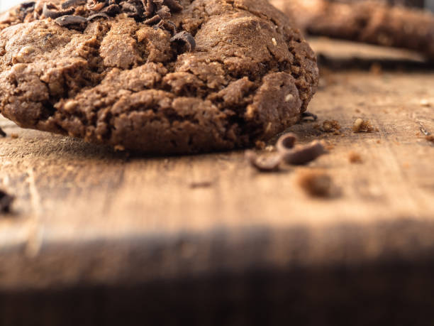 istock oatmeal cookies with chocolate sprinkle on a wooden board 1164507514