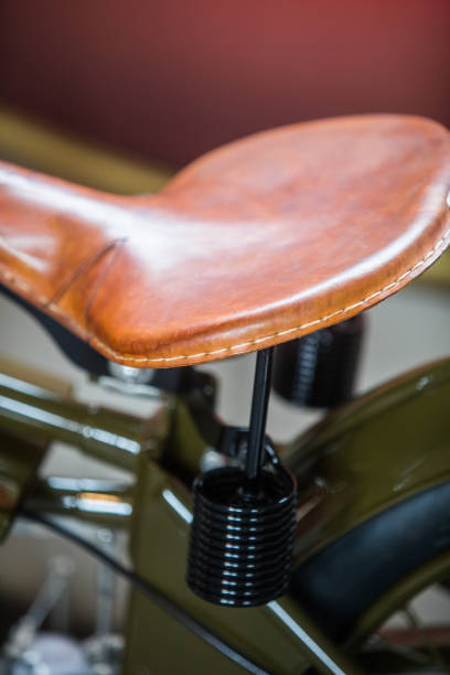 istock Vintage leather motorcycle seat 1164507559