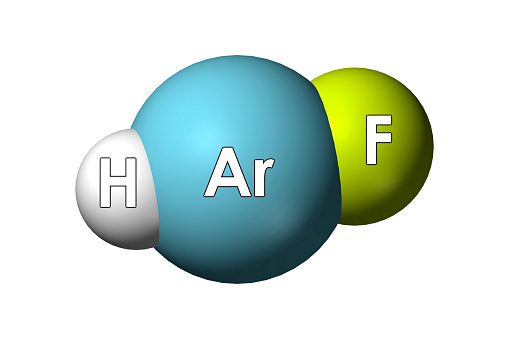 Noble gas compound molecule, a Argon compound