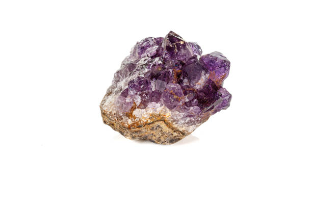 istock Amethyst Crystal Druse  macro mineral on white background 1164514941
