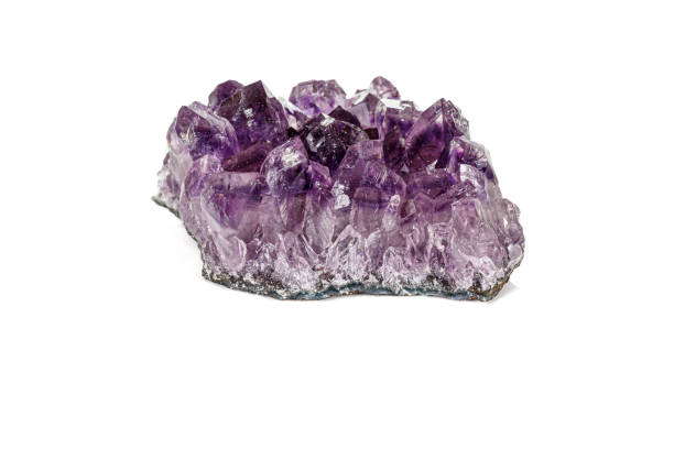 istock Amethyst Crystal Druse  macro mineral on white background 1164515585