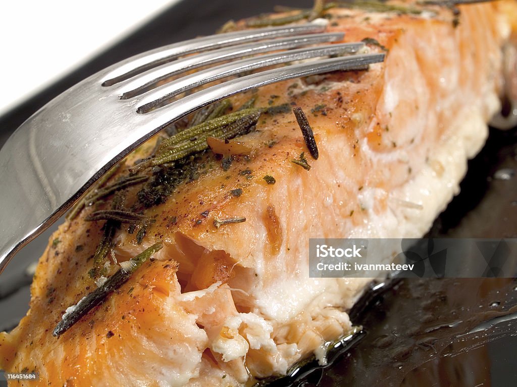 Salmone al forno - Foto stock royalty-free di Alimentazione sana