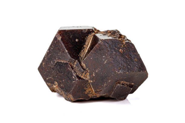 istock Macro stone Grossular mineral on white background 1164516841