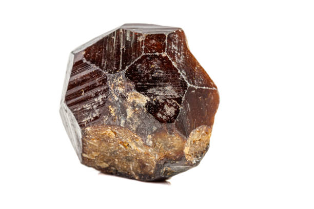 istock Macro stone Grossular mineral on white background 1164517205