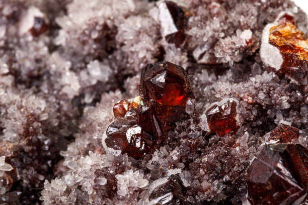istock Macro stone mineral quartz Sphalerite on a white background 1164517222