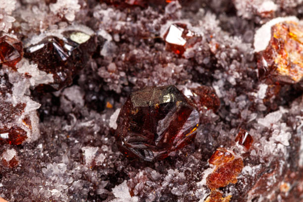 istock Macro stone mineral quartz Sphalerite on a white background 1164518468