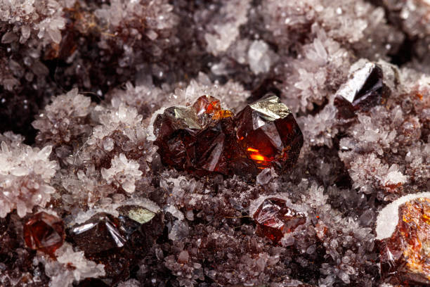 istock Macro stone mineral quartz Sphalerite on a white background 1164518638