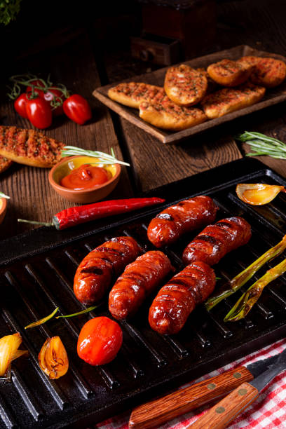 istock Chili chorizo ​​sausage with tomato bruschetta 1164520712