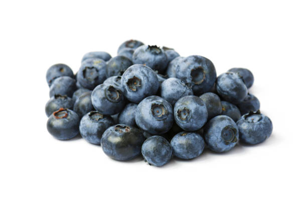 istock Fresh organic blueberries on a white background. Selective focus 1164523985