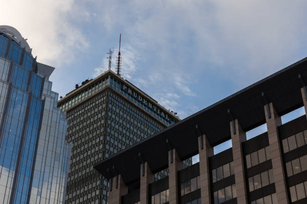 Prudential Center in the Sky Looking up at the Prudential Center in Boston, MA boston prudential building stock pictures, royalty-free photos & images
