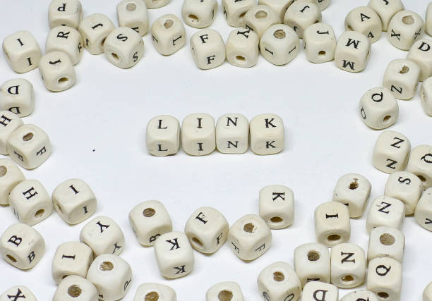 istock online marketing term on white background wooden abc link 1164526500