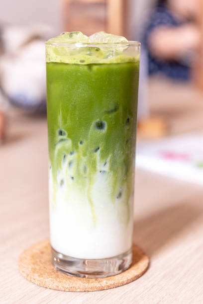 istock Matcha green tea in a glass of cold, refreshing ice 1164533868