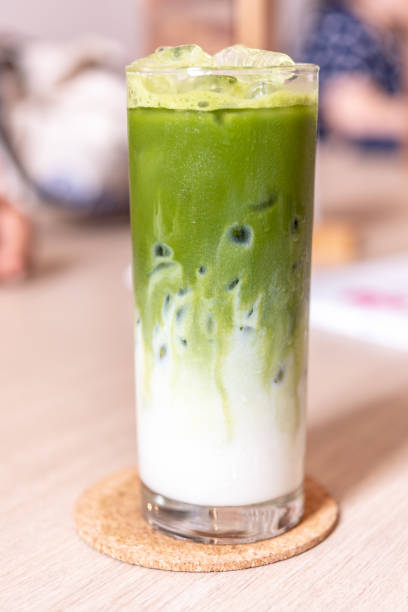 istock Matcha green tea in a glass of cold, refreshing ice 1164533978