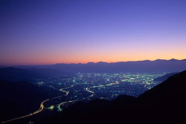 istock Night view of the Kofu basin 1164539729