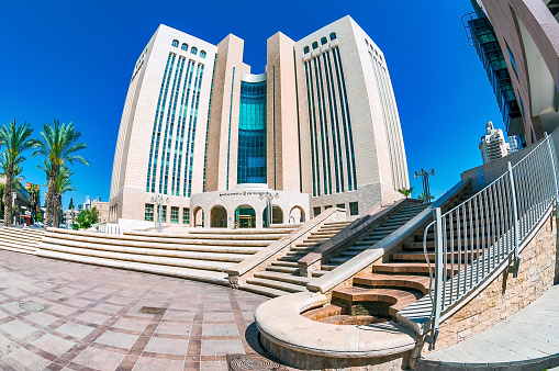 PALACE OF JUSTICE, BEER-SHEVA, ISRAEL- MAY  10,  2014: Palace of Justice in Beersheba, Israel