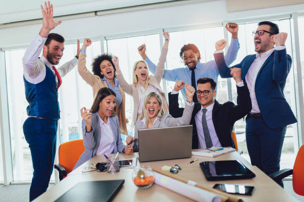 istock Successful entrepreneurs and business people achieving goals 1164541941