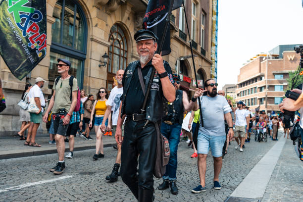 gay pride in amsterdam 2019 - city amsterdam urban scene gay parade stock-fotos und bilder