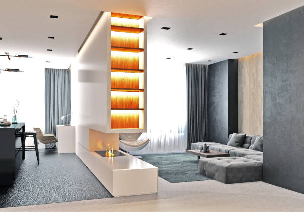 istock 3d render of modern living room 1164545187