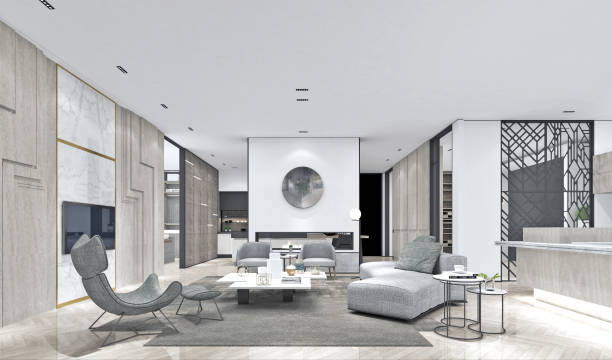 istock 3d render of modern living room 1164545717