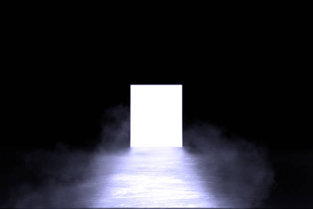 istock empty interior dark room with dark concentrate floor with fog and mist 1164545798