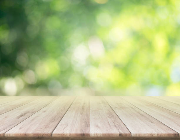 istock Wooden green bokeh 1164550912