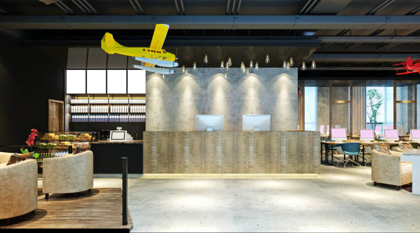 istock 3D Render of Luxury Hotel Lobby and Reception 1164553779
