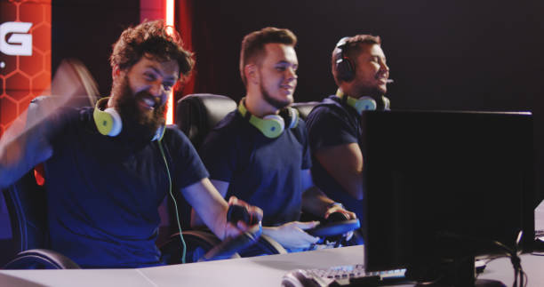 istock Gaming tournament team winning a match 1164554870
