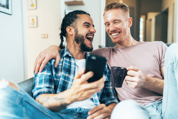 istock Happy gay couple 1164554889