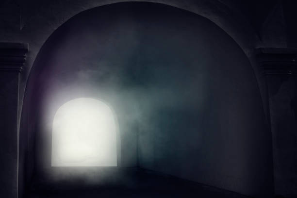 The Tunnel. Way out with spooky mist and fog