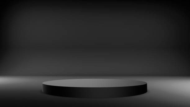 istock 3d modern and minimalist product stand podium. isolated background render. studio lighting cylinders shape. 1164558751