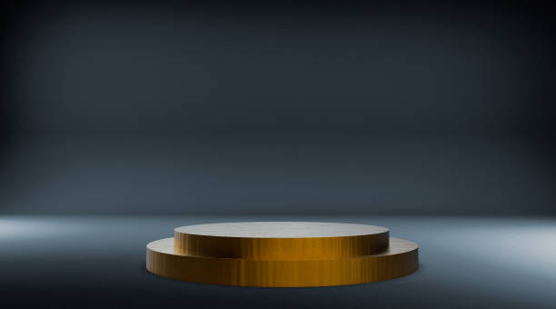 istock 3d modern and minimalist product stand podium. isolated background render. studio lighting cylinders shape. 1164558798