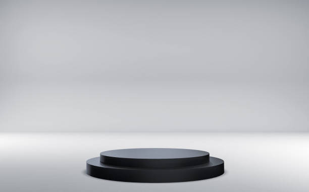 istock 3d modern and minimalist product stand podium. isolated background render. studio lighting cylinders shape. 1164558799