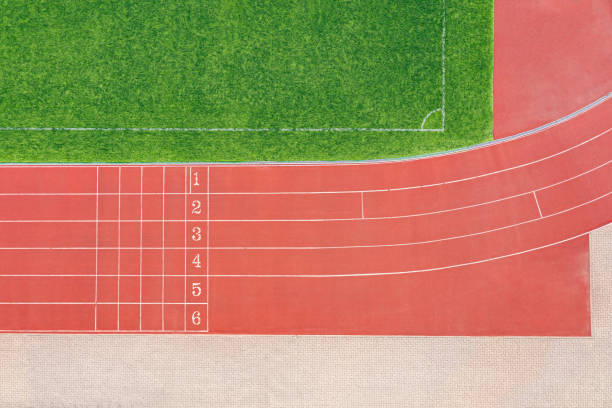 istock running track start with numbers. aerial top view 1164566767