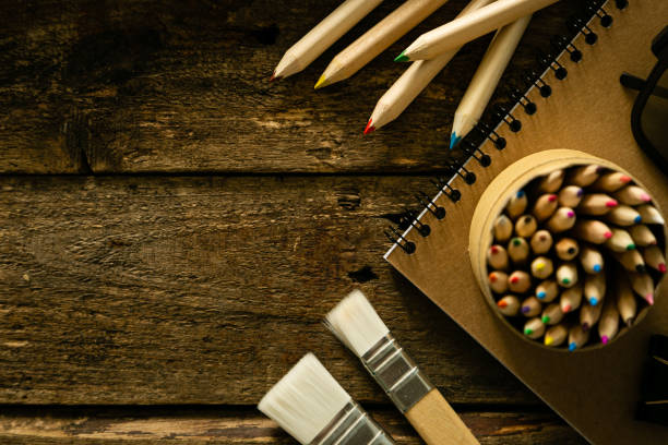 istock BAck to school concept - supplies on wood background 1164568500