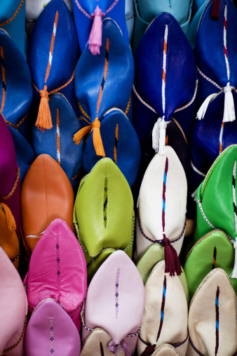 Colorful morocco shoes.