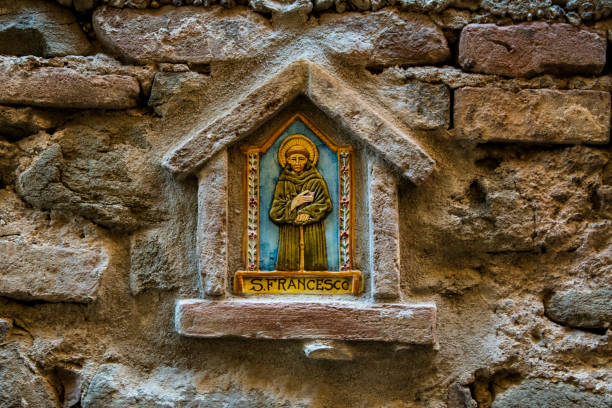 Statue of Santa Chiara in the Rose Garden of the Basilica of Saint Francis.