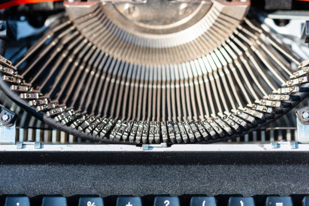 istock Detailed shots of an old  typewriter 1164575622