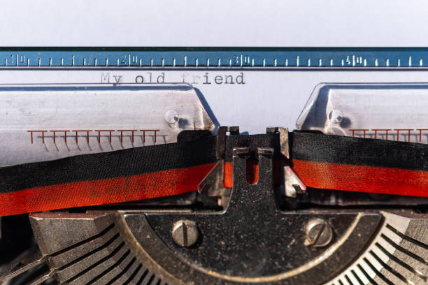 istock Typewriter  with a sheet and the text My old friend 1164575672
