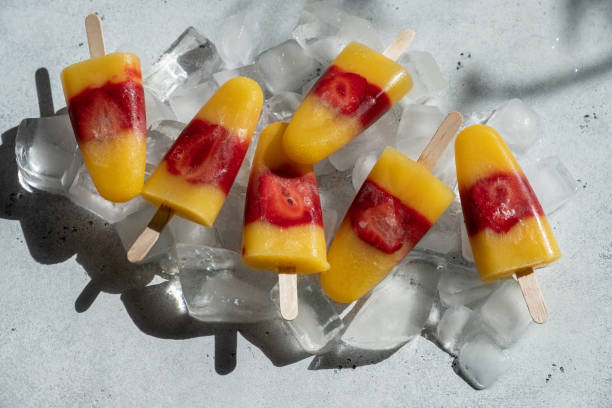 istock Orange Ice Cream with Strawberry 1164577978