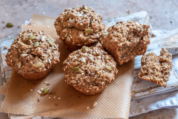 istock Healthy muffins with spices and pumpkin seeds 1164579042