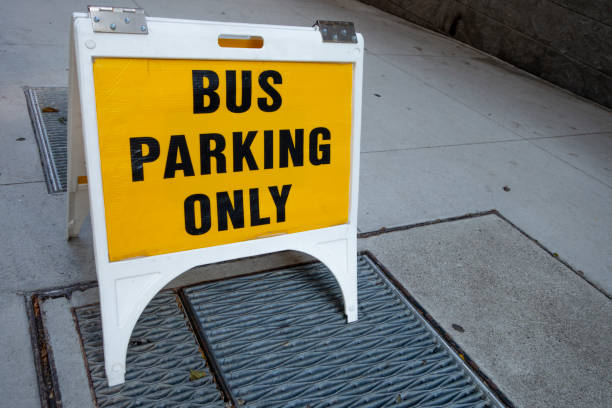 istock triangle Dual-side Sidewalk Message Display Board with yellow and black graphics 