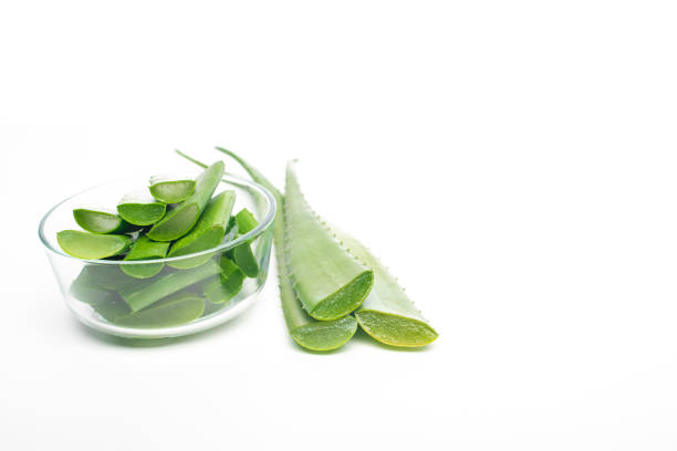 istock aloe vera leaf on white background, healthy eating concept 1164588209
