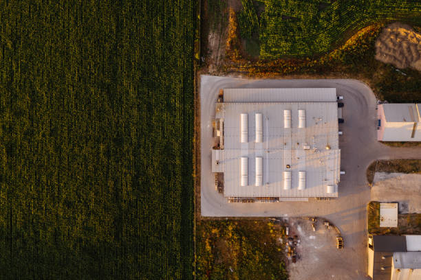 istock Aerial drone photography of farmlands. 1164588607
