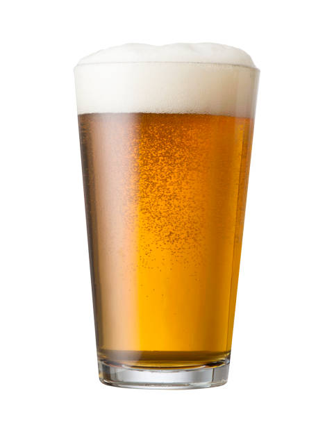 IPA Pint Craft beer draft pour in a glass shaker pint glass. foam material photos stock pictures, royalty-free photos & images