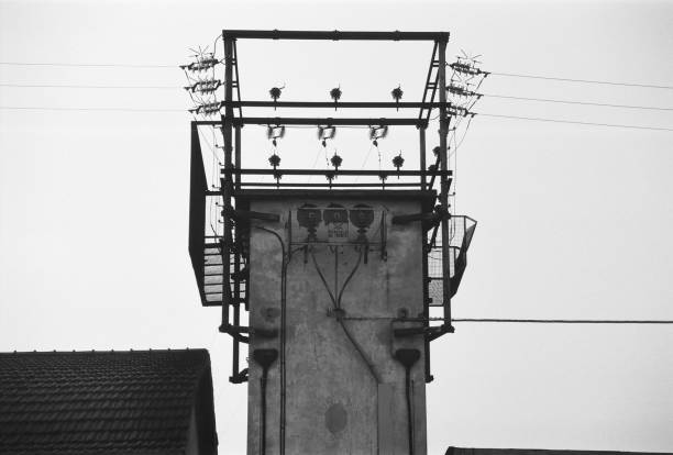 black and white picture of a Vintage electric cabin