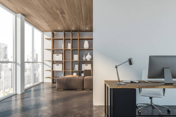 istock White living room and home office 1164596430